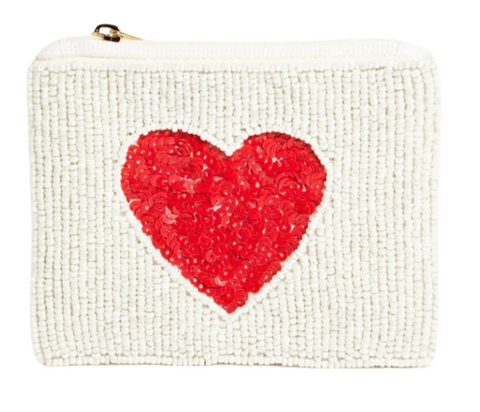 Darrah Red Heart Coin Purse