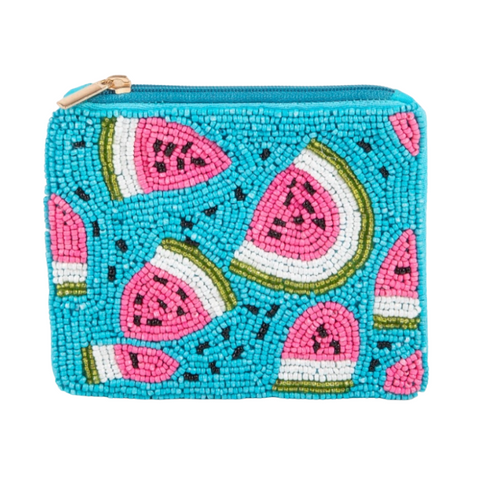 Seed Bead Watermelon Coin Purse