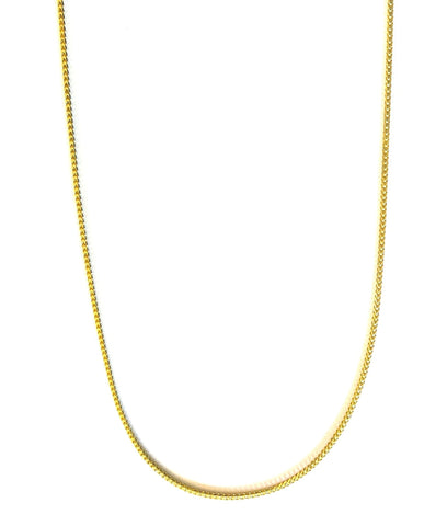 Vemeil over sterling silver 20" franco chain necklace.