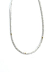 Moonstone gemstone beaded choker with vermeil over sterling silver beads.