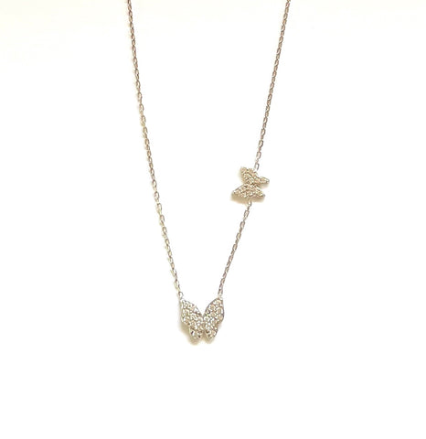 Edith Double Butterfly Necklace