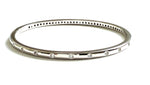 Vermeil over sterling silver bangle with small round cz stones going around the bangle.