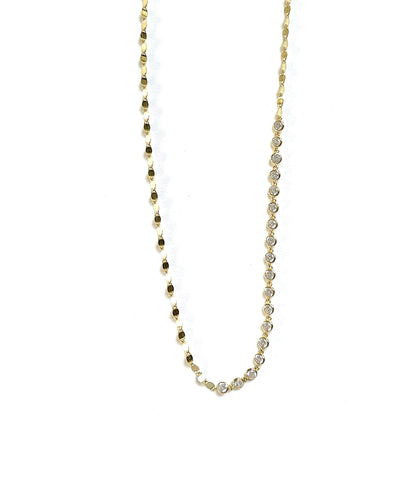 Millie CZ Bezels With Mirror Chain Necklace