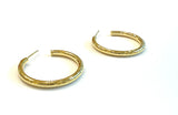 Vermeil over sterling silver large tube hoop earrings
