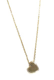 Vermeil over sterling silver sideways heart pendant necklace.