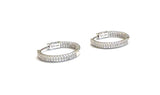 Ophelia Double Row CZ Inside Out Medium Hoops