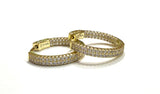 Ophelia Double Row CZ Inside Out Medium Hoops
