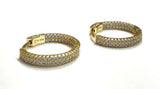 Ophelia Double Row CZ Inside Out Medium Hoops
