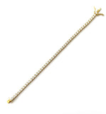 Vermeil over sterling silver 3mm cz tennis bracelet.