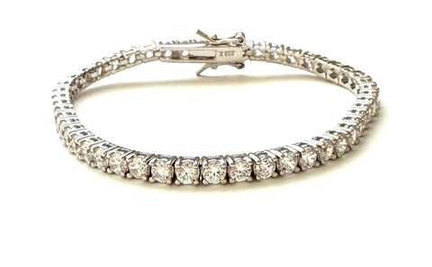 Sterling silver 3mm cz tennis bracelet