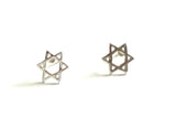 Sterling silver Star of David stud earrings