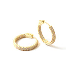 Kendra Pave Inside Out Hoop Earrings