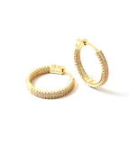 Kendra Pave Inside Out Hoop Earrings