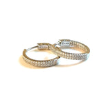 Kendra Pave Inside Out Hoop Earrings