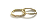 Kory Pave Inside Out Hoop Earrings