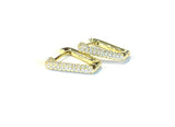 Tammy Triangle Shaped CZ Huggie Earrings