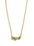 Vermeil over sterling silver triple heart necklace.   The middle heart has cubic zirconia stones.