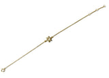 Vermeil over sterling silver chain bracelet with a cubic zirconia Star of David.