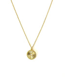Juniper Ridged Disc With Single CZ Stone