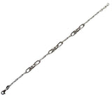 Sterling silver mixed link bracelet.