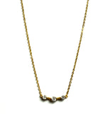 Toby Three Round CZ Bar Necklace
