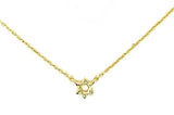 Vermeil over sterling silver chain necklace with a mini Star of David pendant.