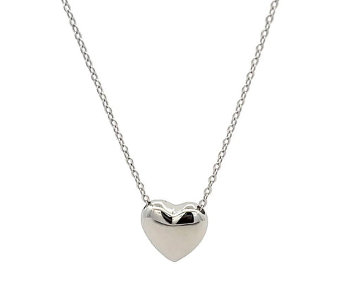 Sterling silver heart necklace. 