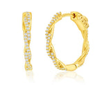 Ali Twisted CZ Hoop Earrings