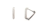 Tammy Triangle Shaped CZ Huggie Earrings