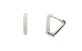 Tammy Triangle Shaped CZ Huggie Earrings