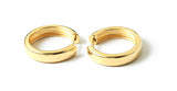 Vermeil over sterling silver small hoop earrings.
