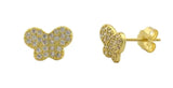 Tullia CZ Butterfly Stud Earrings