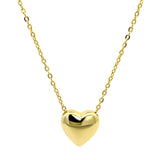 Vermeil over sterling silver heart necklace.