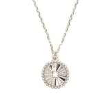 Juniper Ridged Disc With Single CZ Stone