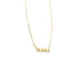 Vermeil over sterling silver MAMA necklace.