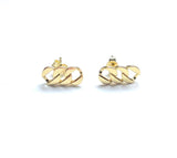 Vermeil over sterling silver chain earring