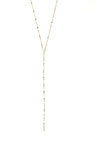 Vermeil over sterling silver mirrored chain y necklace.