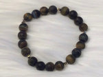Blue Tiger Eye with Hematite Spacer Beads