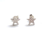 Sterling silver cz star earrings