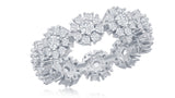 Sterling silver cz flower eternity band