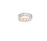 Sterling silver chain link ring