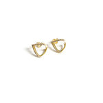 Mina Upside Down CZ Heart Earrings